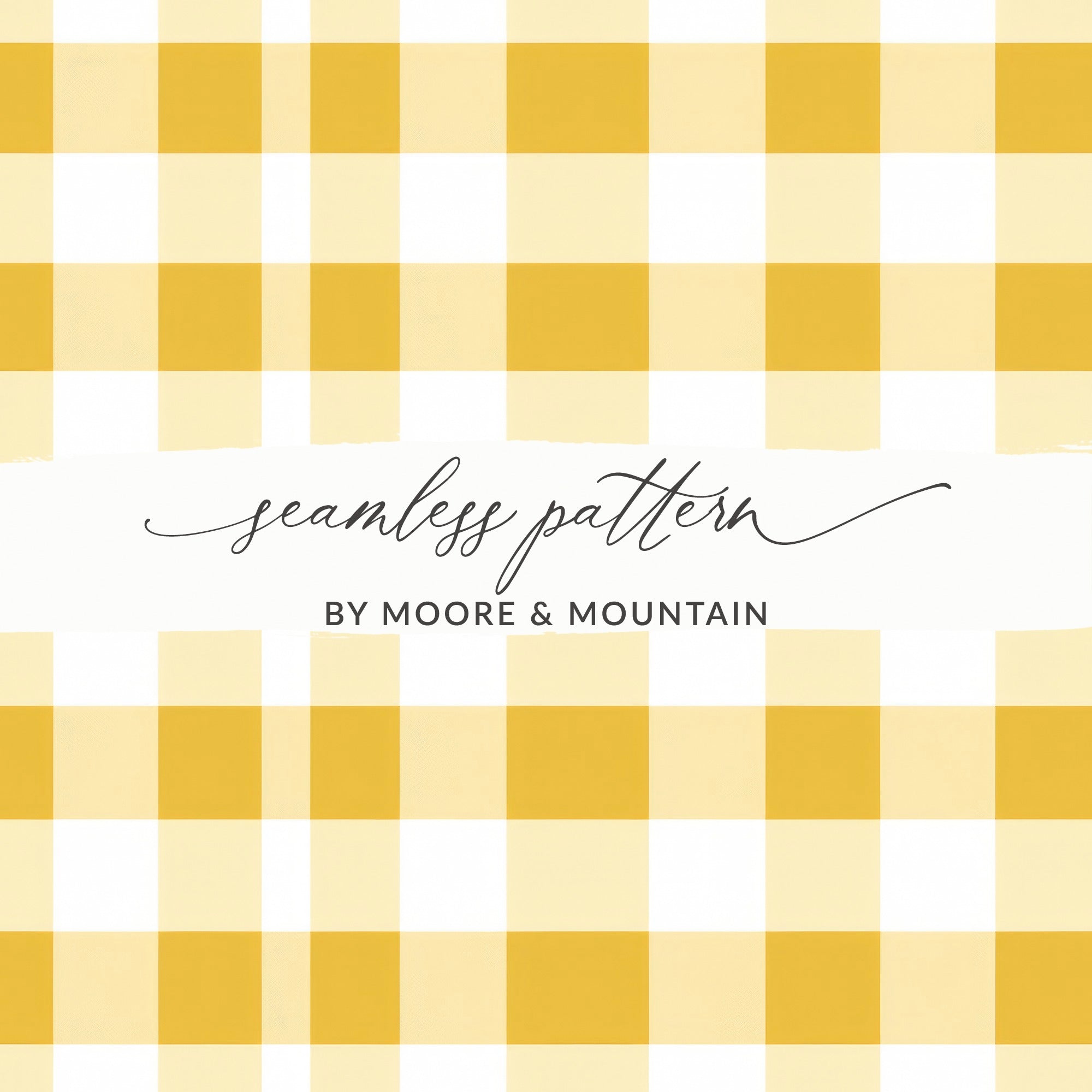 Yellow and White Checkered Seamless Pattern Design