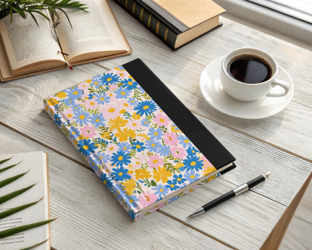 Colorful Floral Design Hardcover Notebook