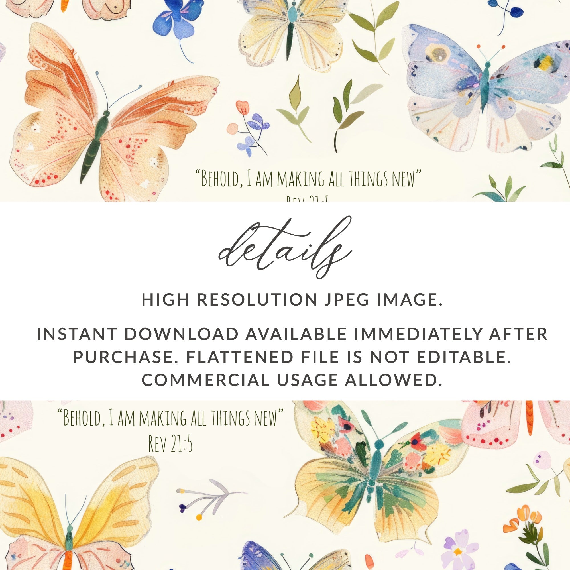 Behold I Am Making All Things New Butterfly Art Print
