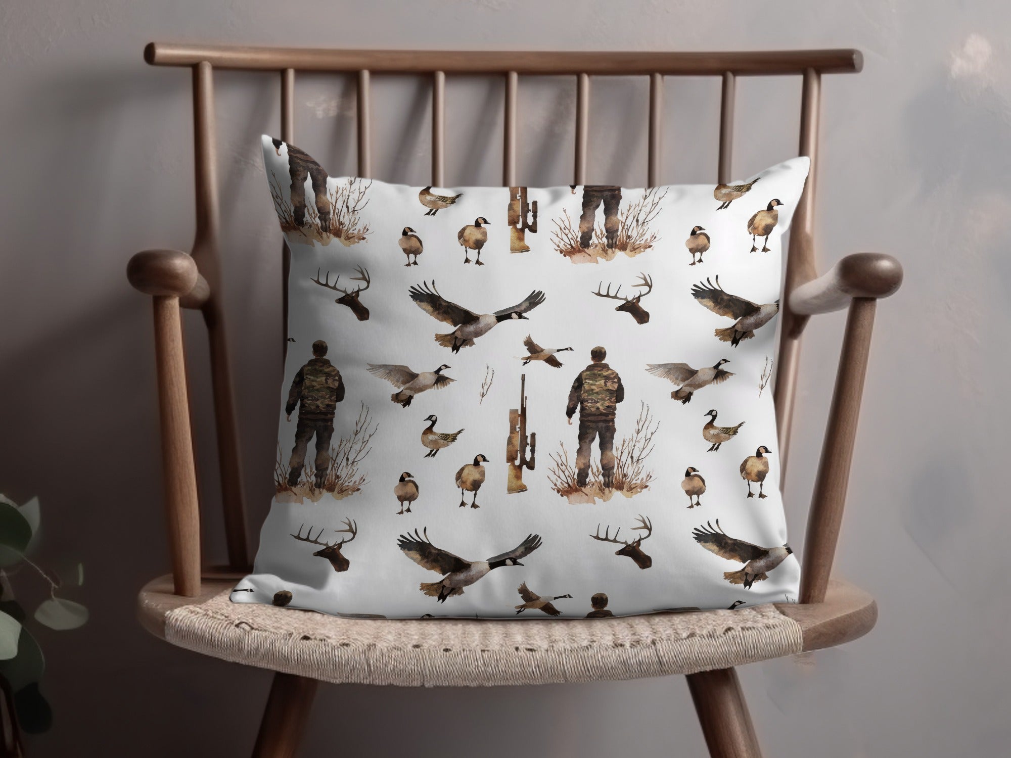 Hunter Goose Deer Rifle Camouflage Wildlife Decor product type
