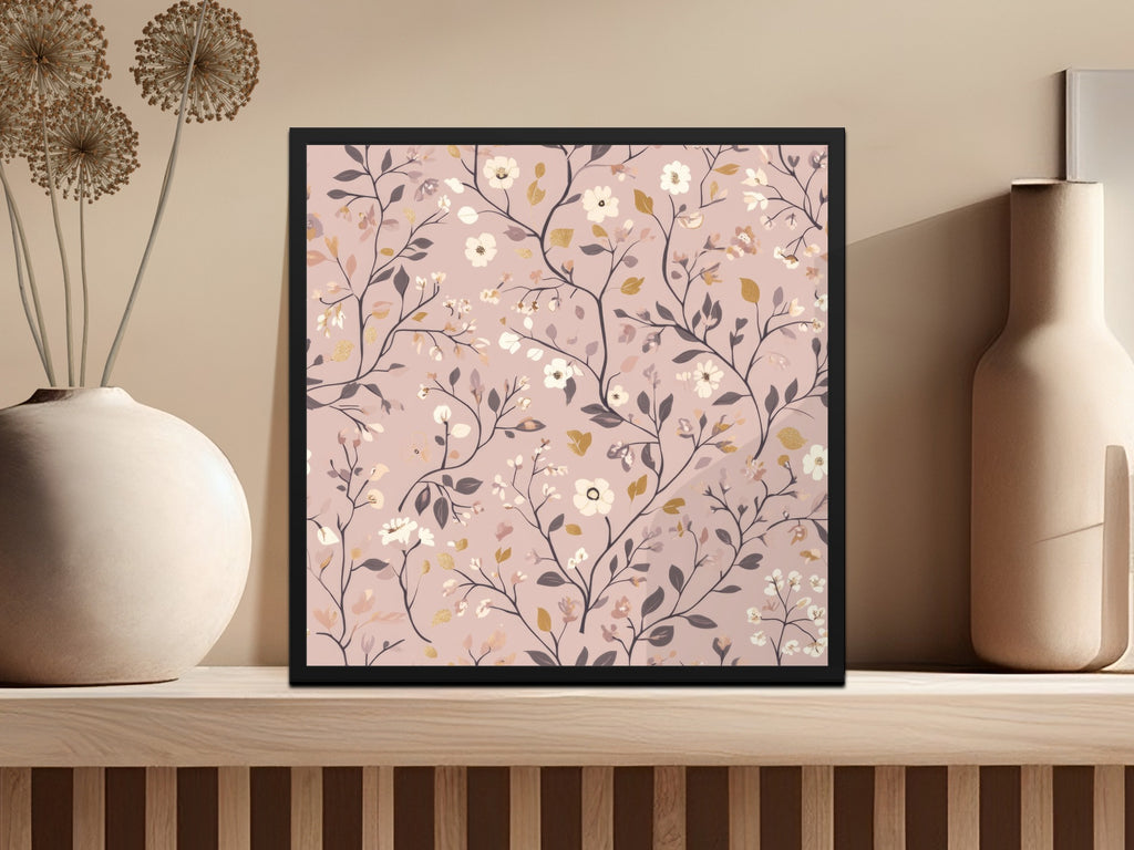 Elegant Floral Pattern Abstract Wall Art Decor Print