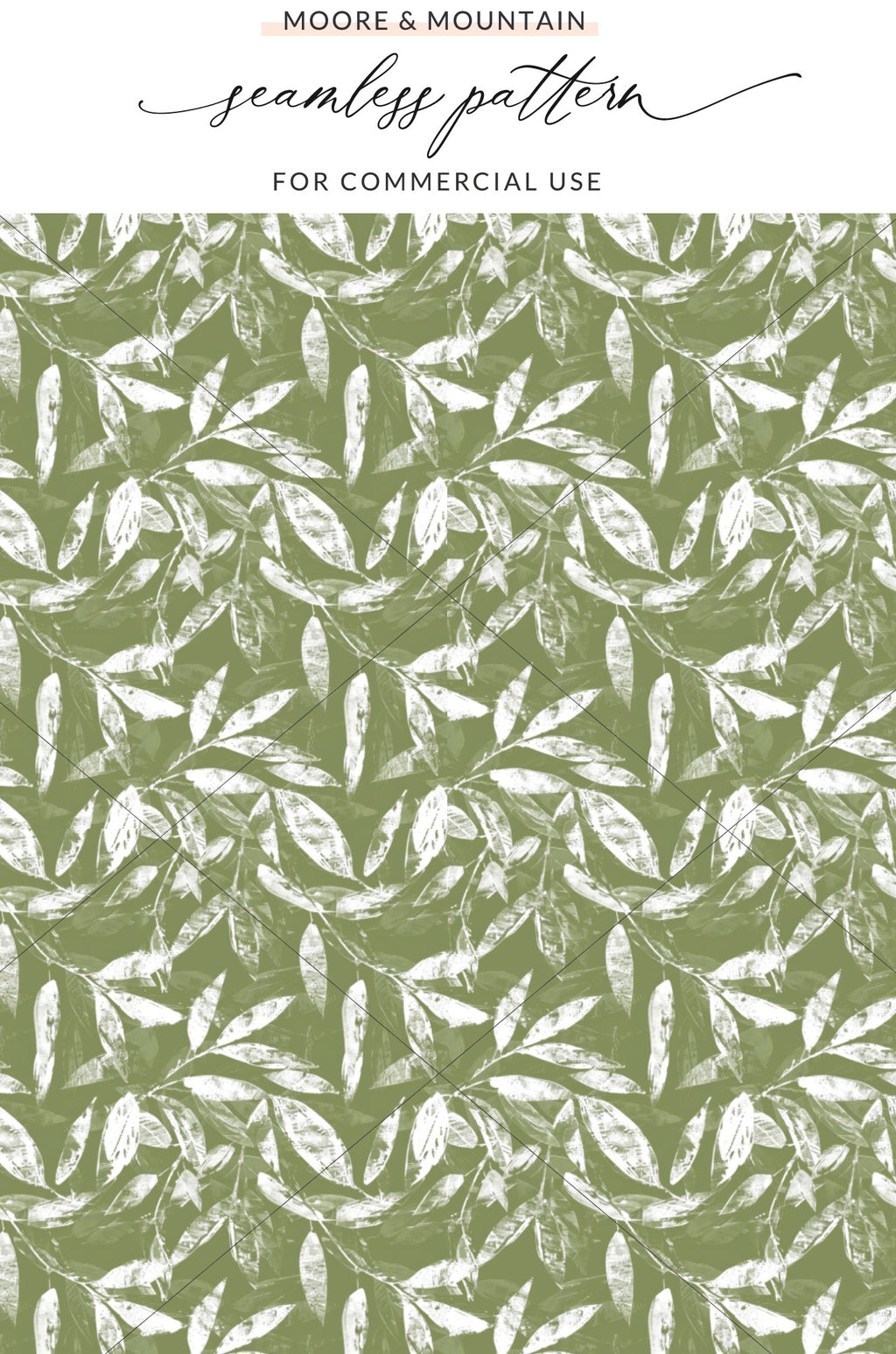 Green seamless pattern leaves commercial use design