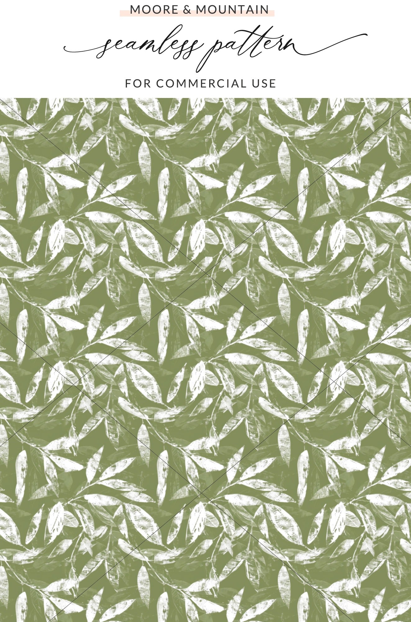 Green seamless pattern leaves commercial use design