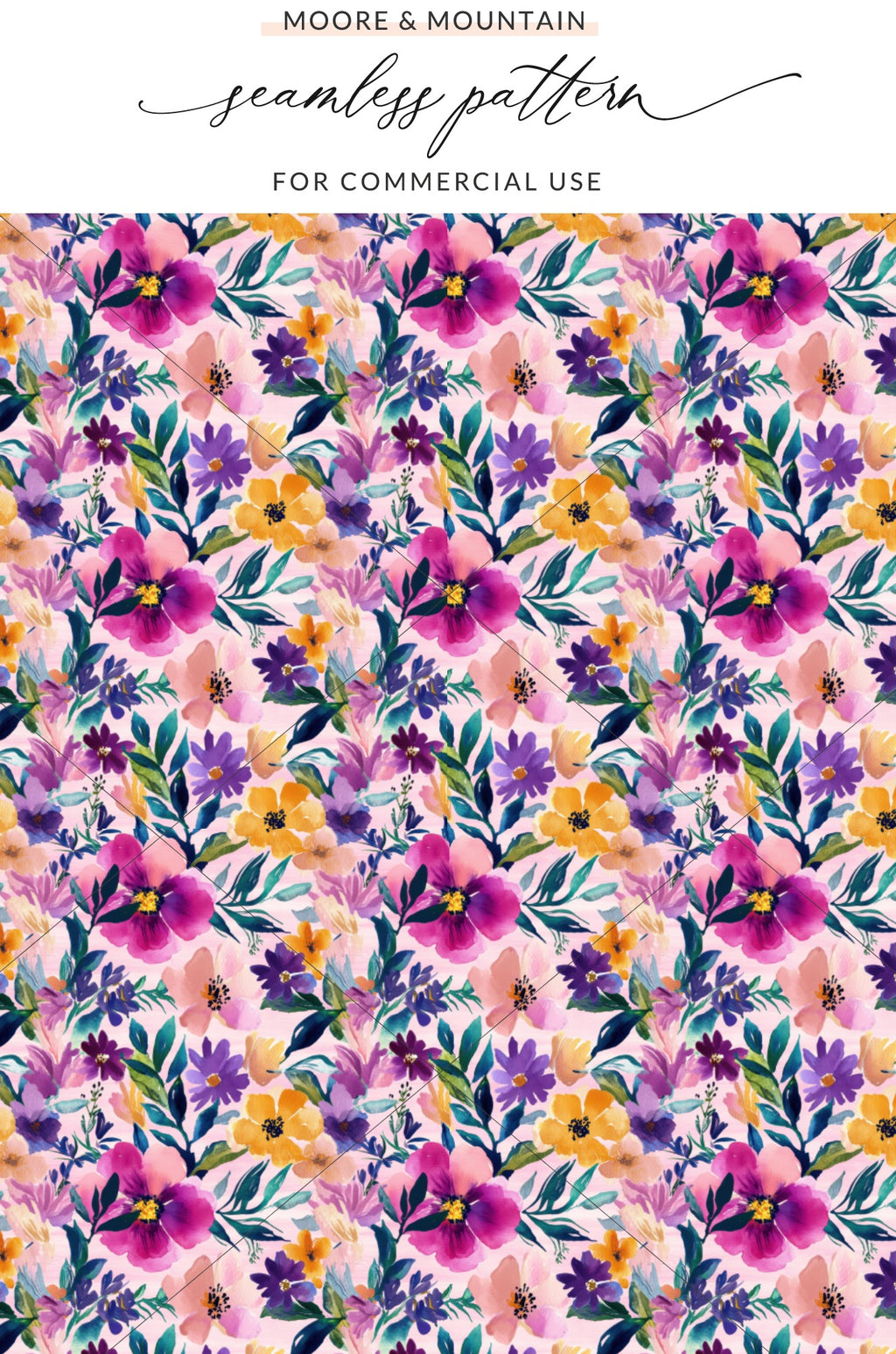 Floral Seamless Pattern Design For Commercial Use