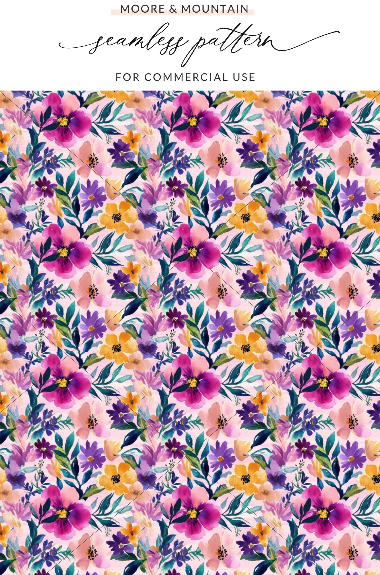 Floral Seamless Pattern Design For Commercial Use