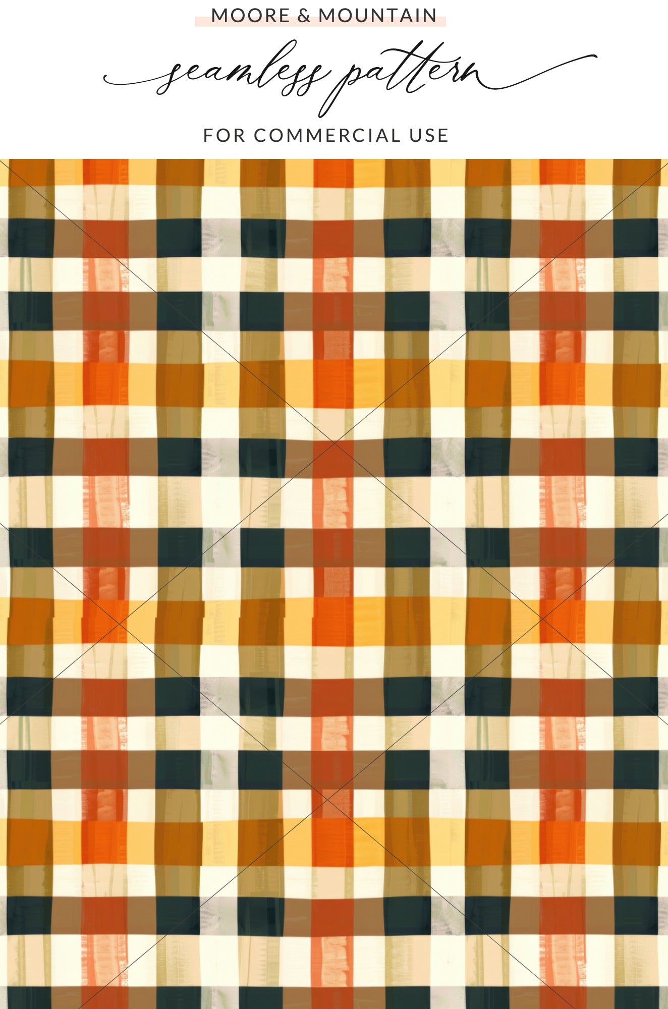 Autumn Plaid Seamless Pattern for Commercial Use