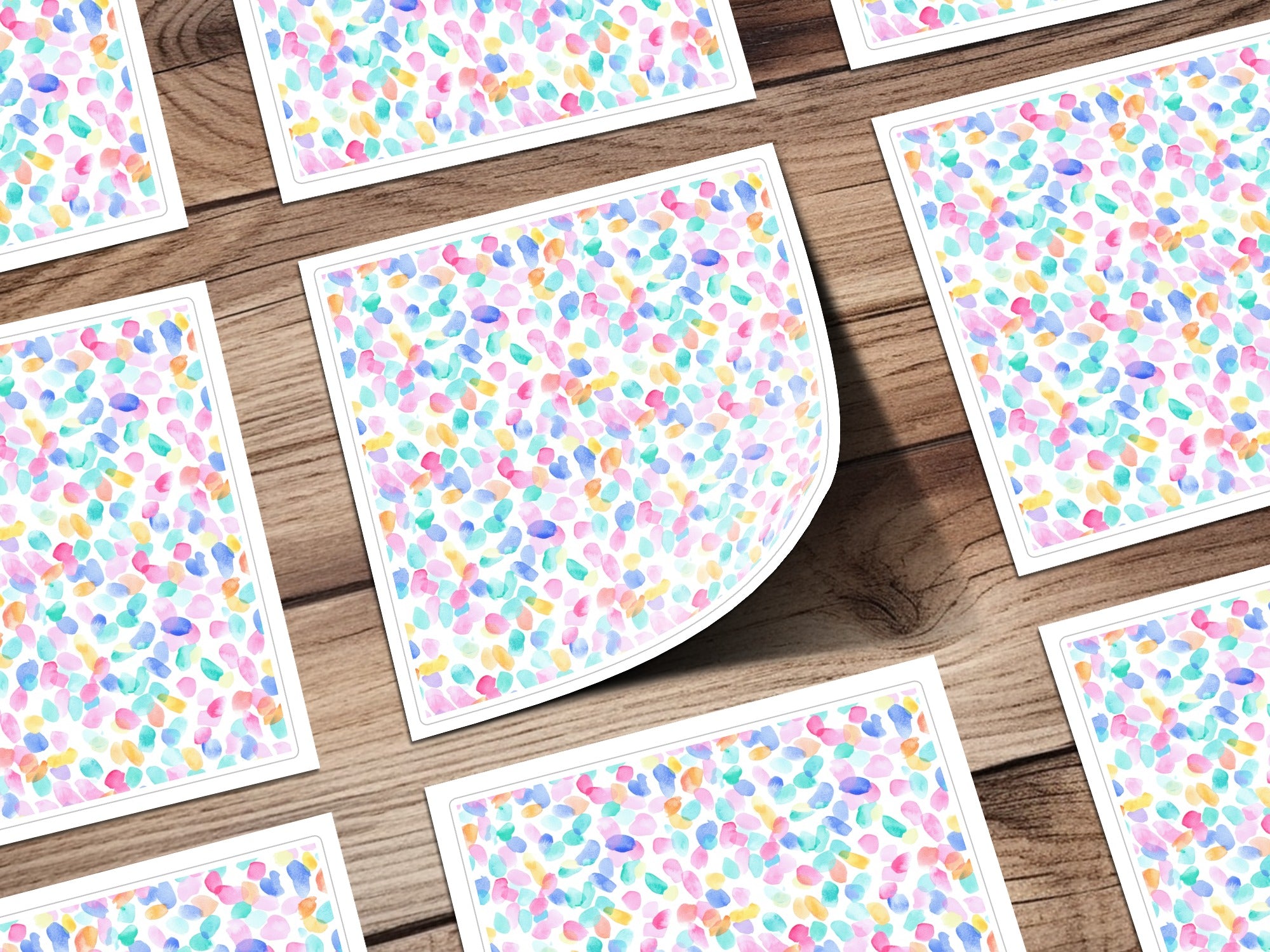 Colorful Confetti Pattern Square Print Decor Product