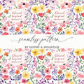 Blessed Beyond Measure Floral Seamless Pattern Design