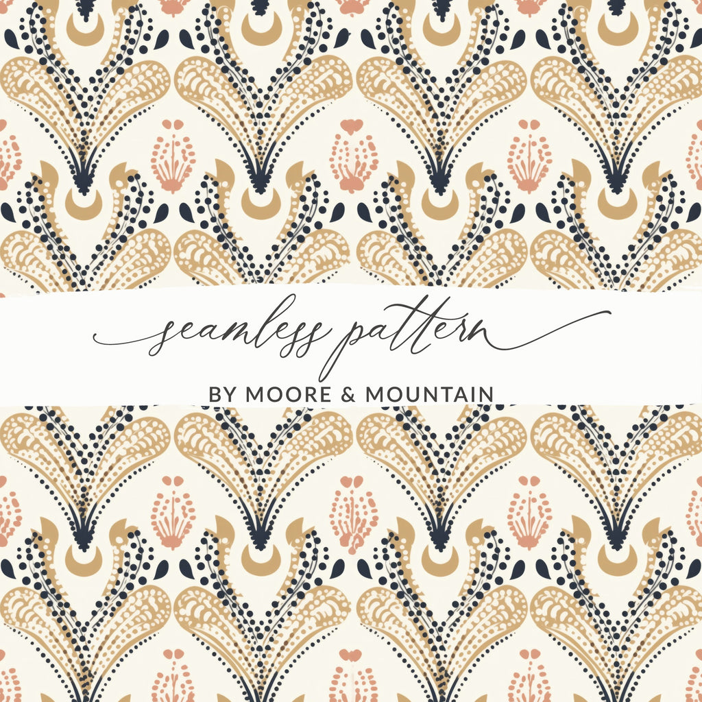 Elegant Paisley and Floral Seamless Pattern Design