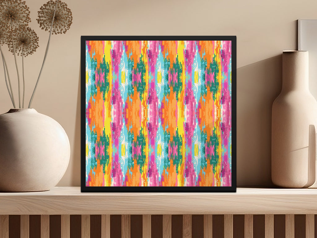 Vibrant Abstract Multicolored Art Print For Home Decor