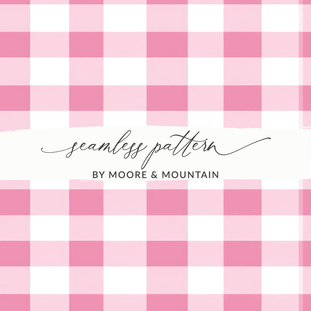 Pink and White Checker Seamless Pattern Digital Download