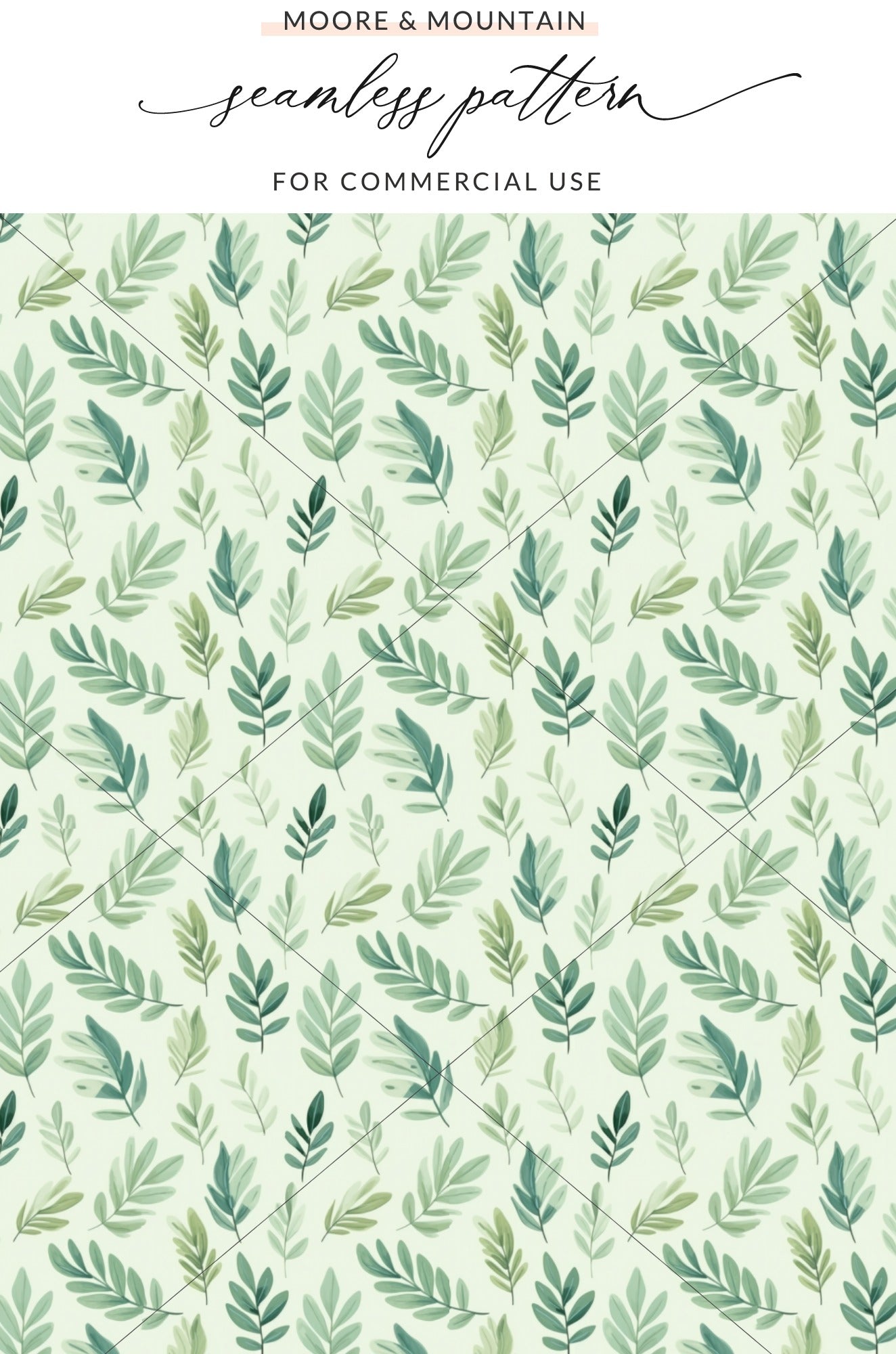 Moore & Mountain seamless pattern for commercial use