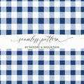 Blue and White Checkered Seamless Pattern Design
