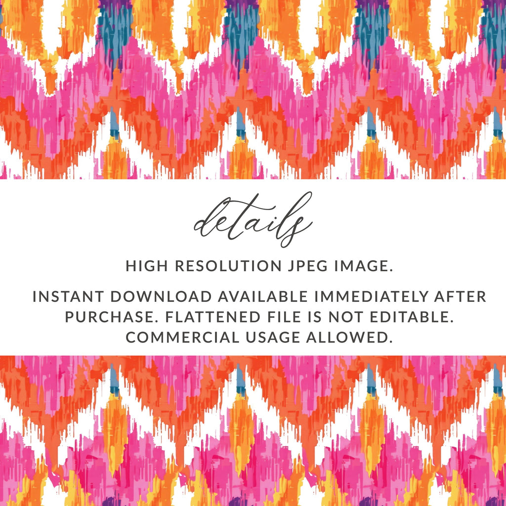 High Resolution Colorful Ikat Pattern Instant Download