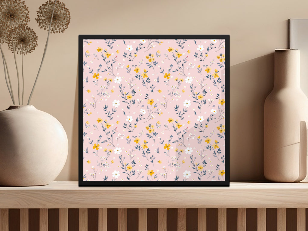 Floral Pattern Framed Wall Art for Your Home Decor