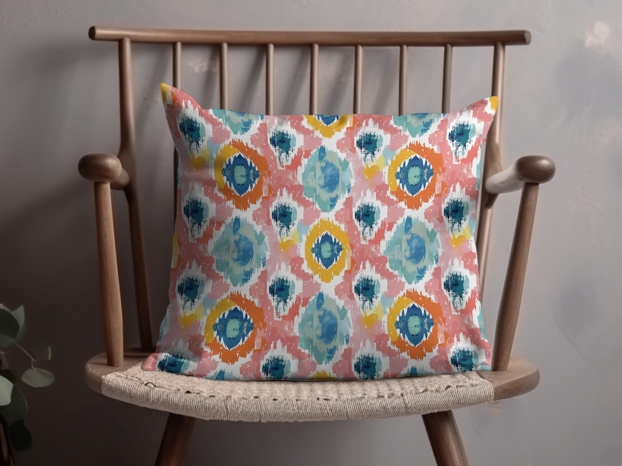 Colorful Abstract Patterned Cushion for Stylish Living