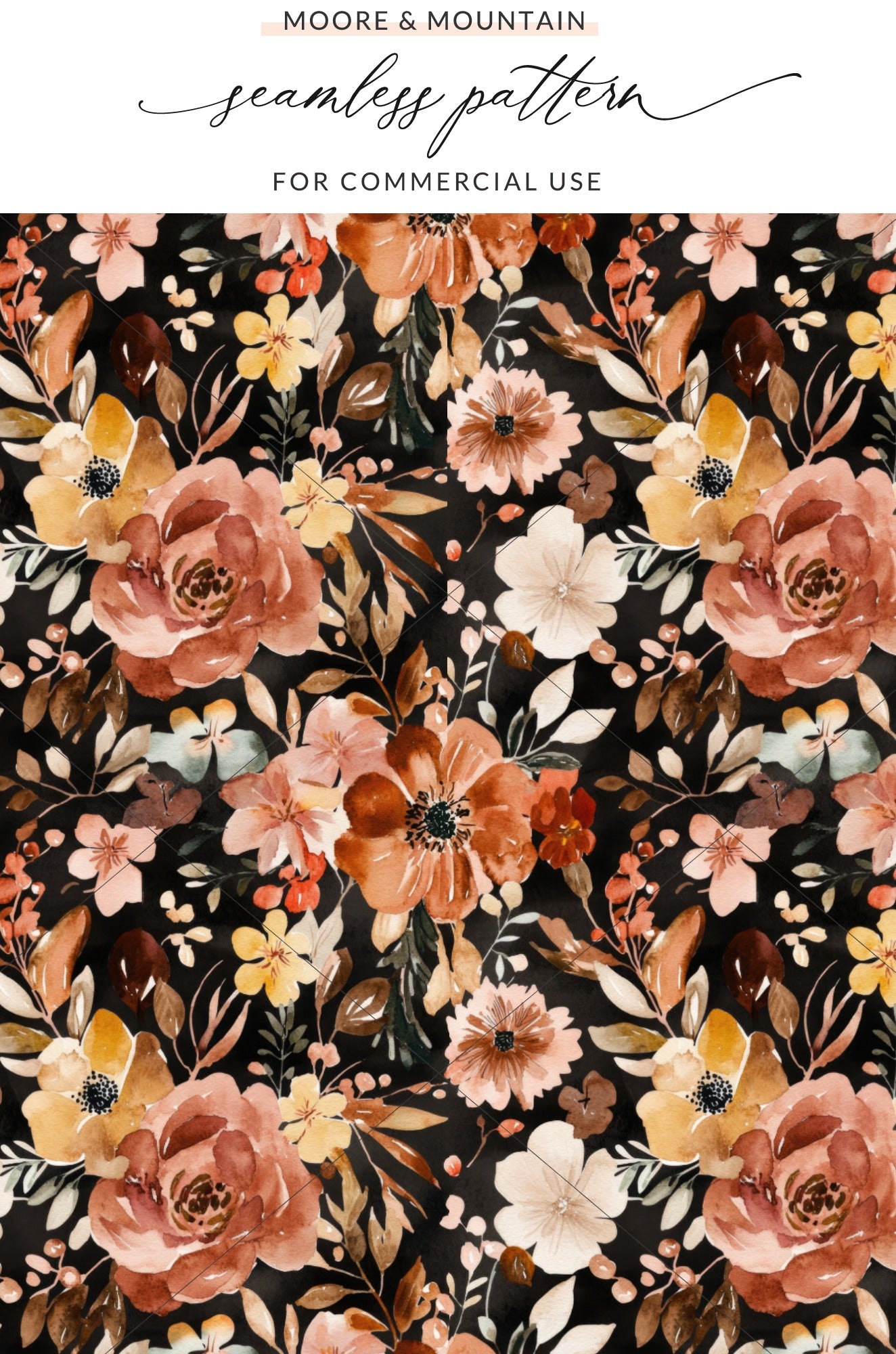 Elegant Floral Seamless Pattern for Commercial Use