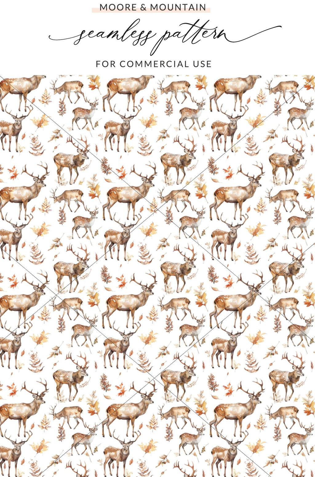 Moore & Mountain Seamless Pattern For Commercial Use