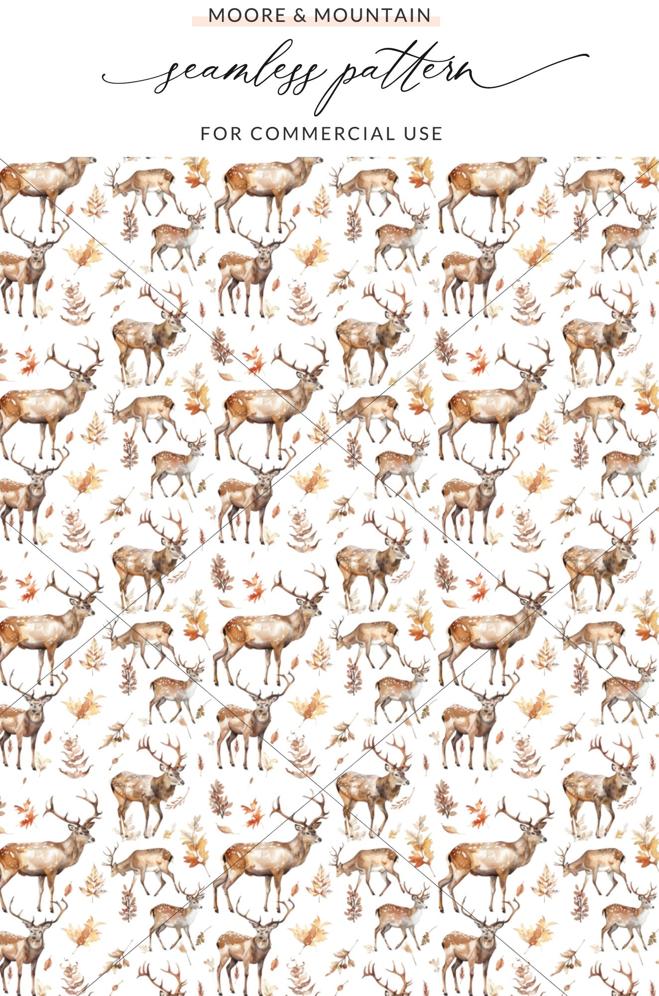 Moore & Mountain Seamless Pattern For Commercial Use