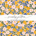 Vibrant Floral Seamless Pattern for Design Projects