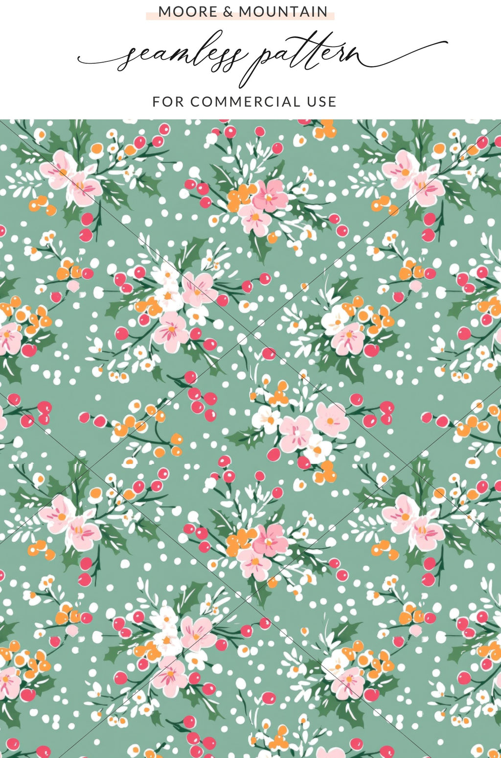 Moore & Mountain Seamless Pattern for Commercial Use