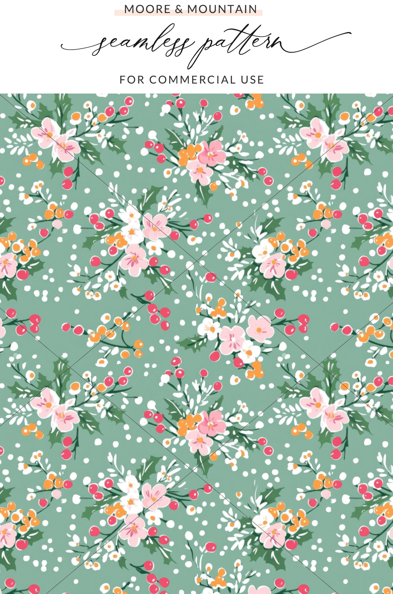 Moore & Mountain Seamless Pattern for Commercial Use