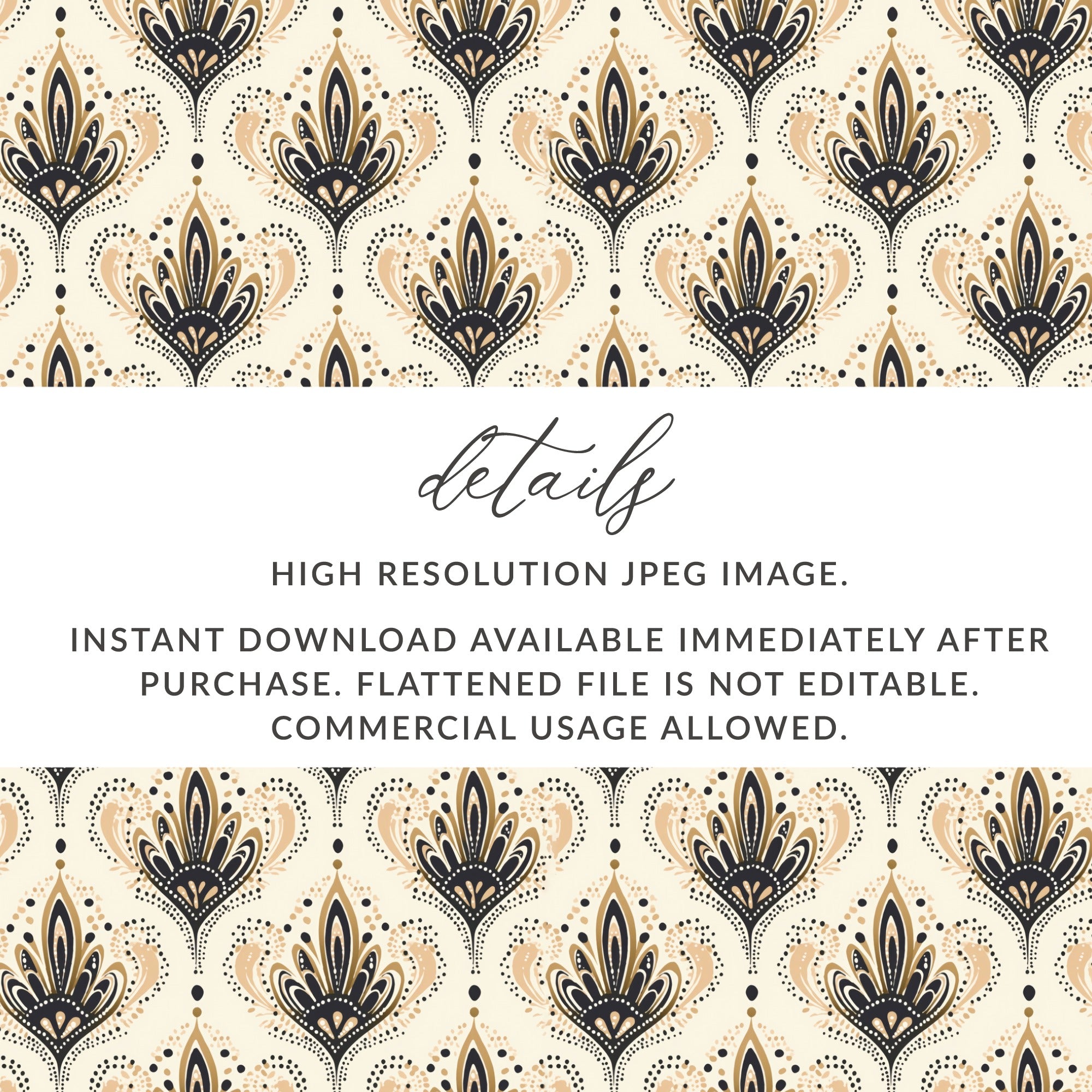 High Resolution Instant Download Ornate Pattern Design