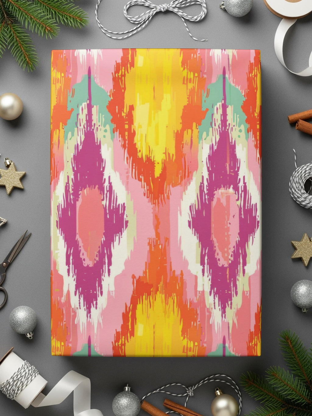 Vibrant Colorful Abstract Pattern Gift Wrap