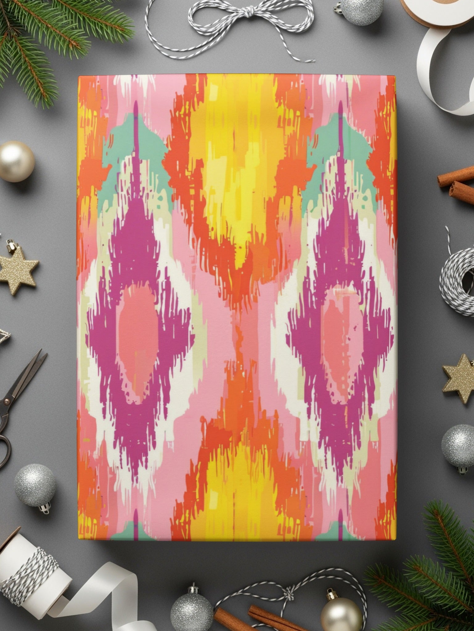 Vibrant Colorful Abstract Pattern Gift Wrap