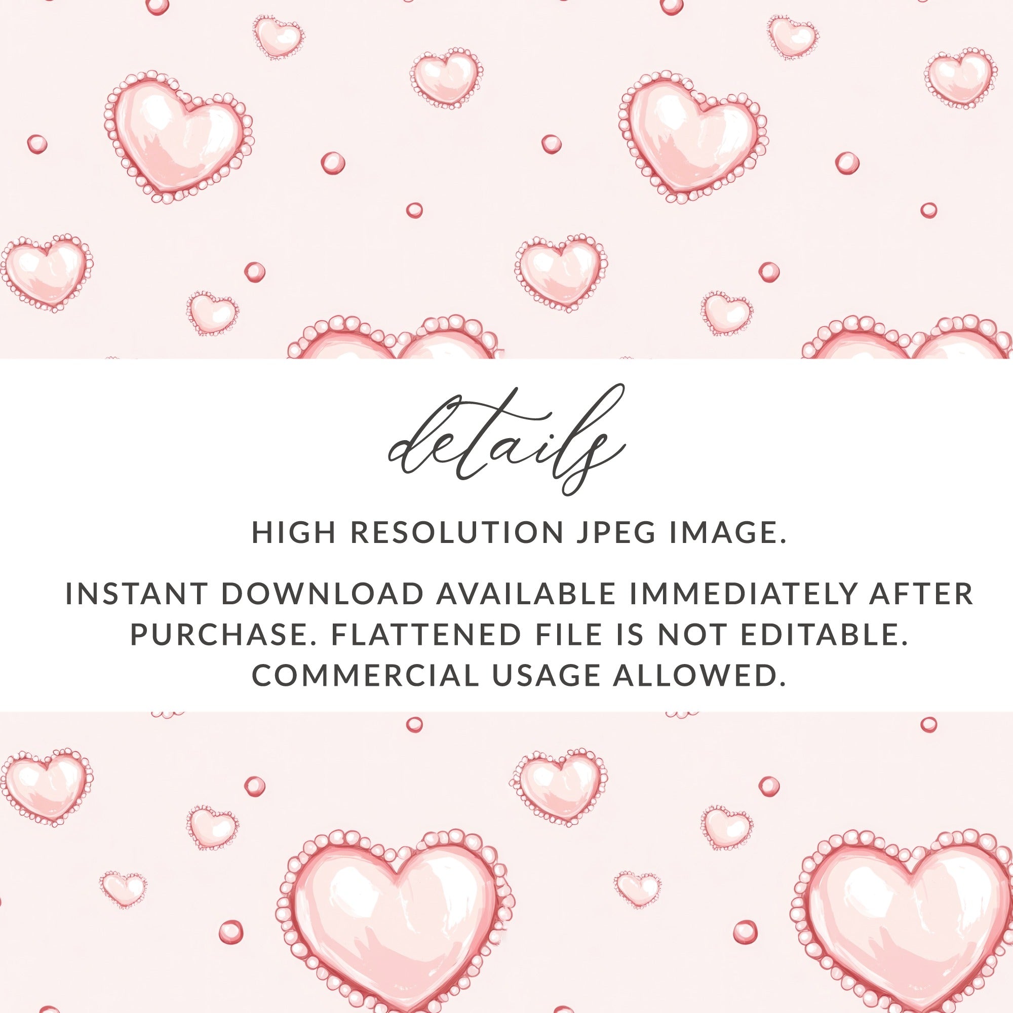 Pink Hearts Pattern High Resolution JPEG Image Download