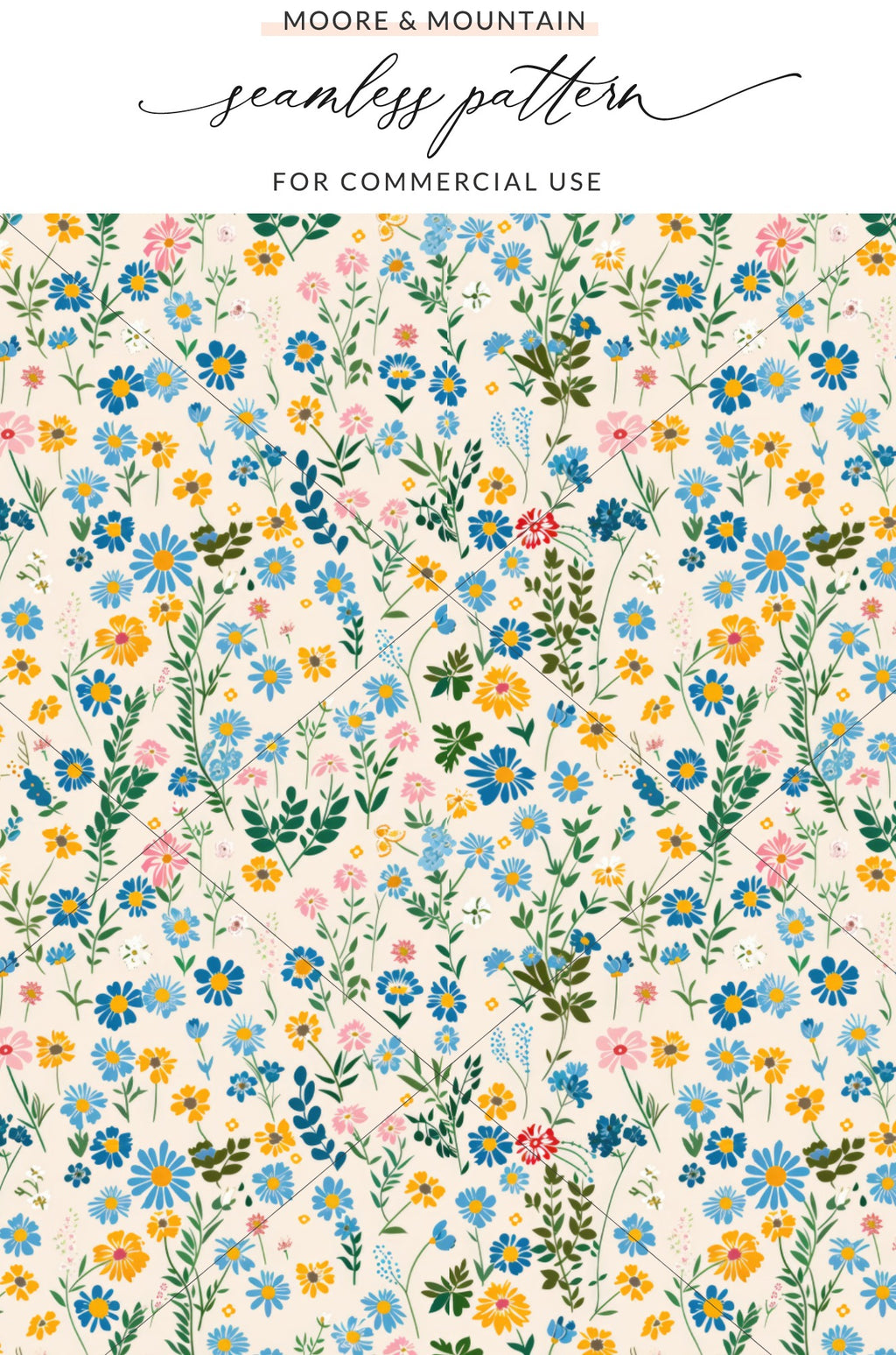 Floral Seamless Pattern for Commercial Use Design