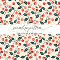 Cherry and Leaves Seamless Pattern by Moore & Mountain