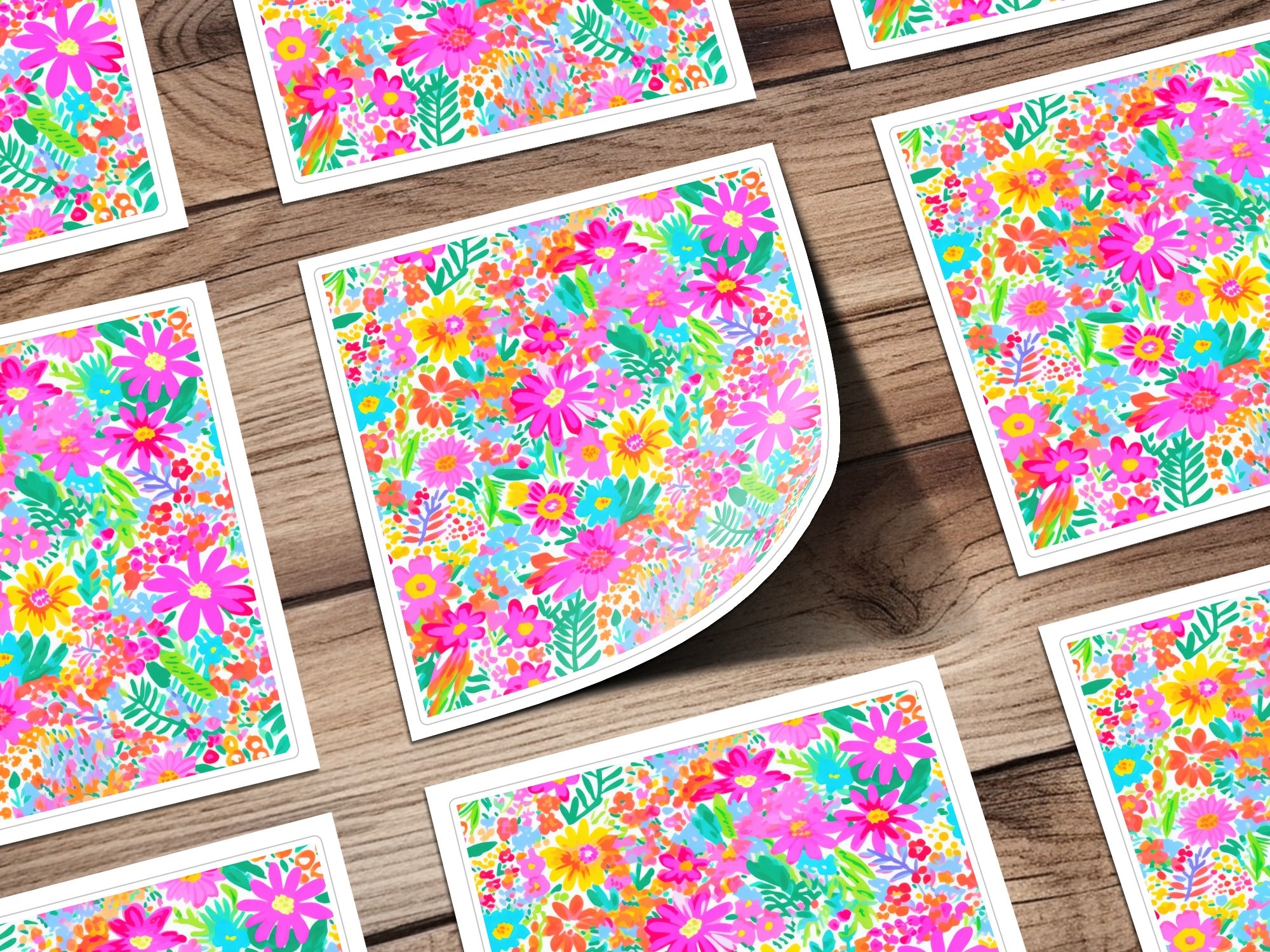 Vibrant Multicolor Floral Design Decorative Art Print