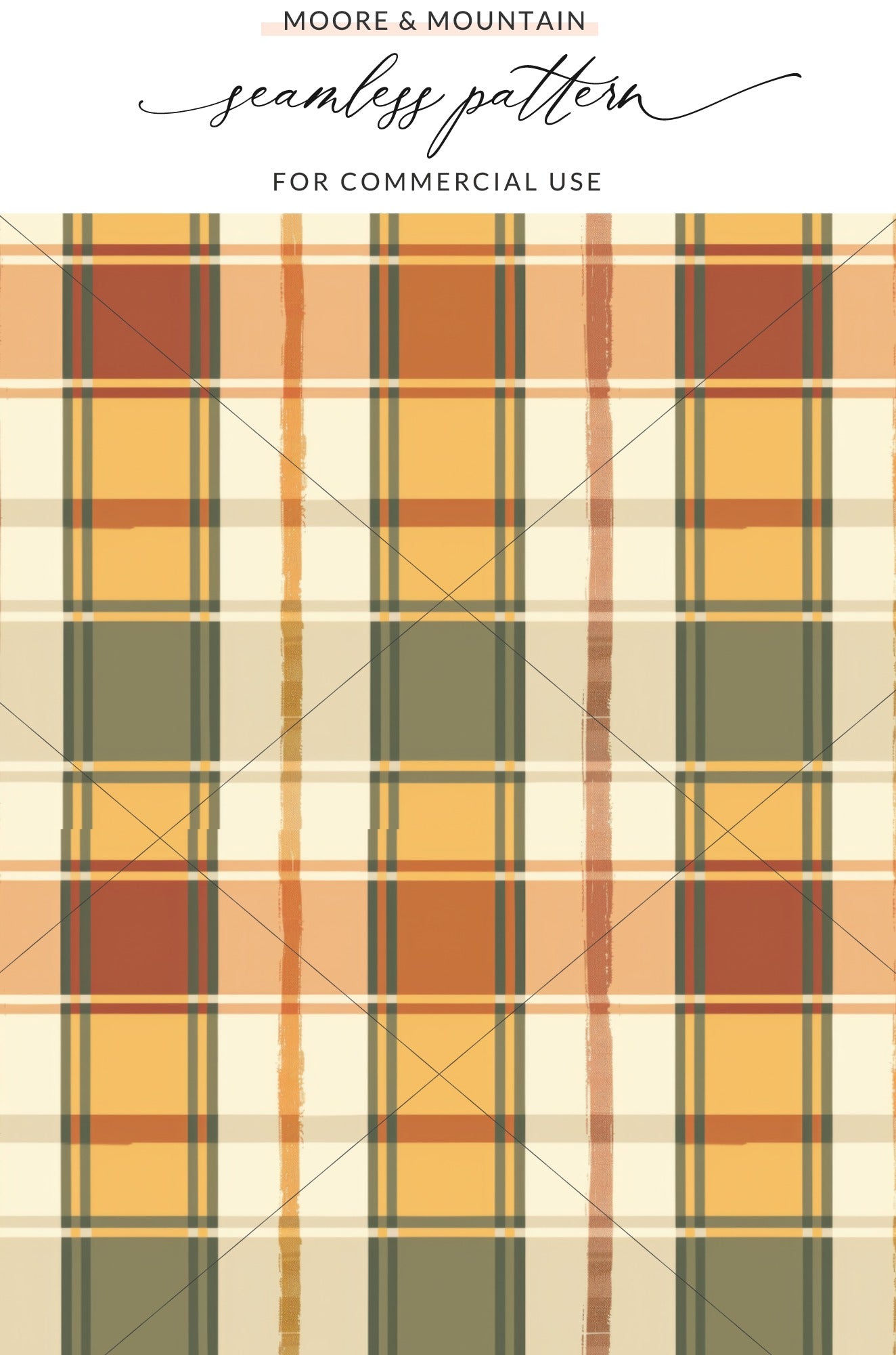 Autumn Plaid Seamless Pattern for Commercial Use Template