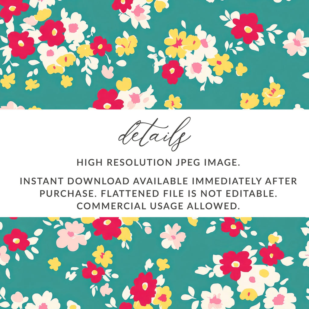Colorful Floral Pattern High Resolution JPEG Image