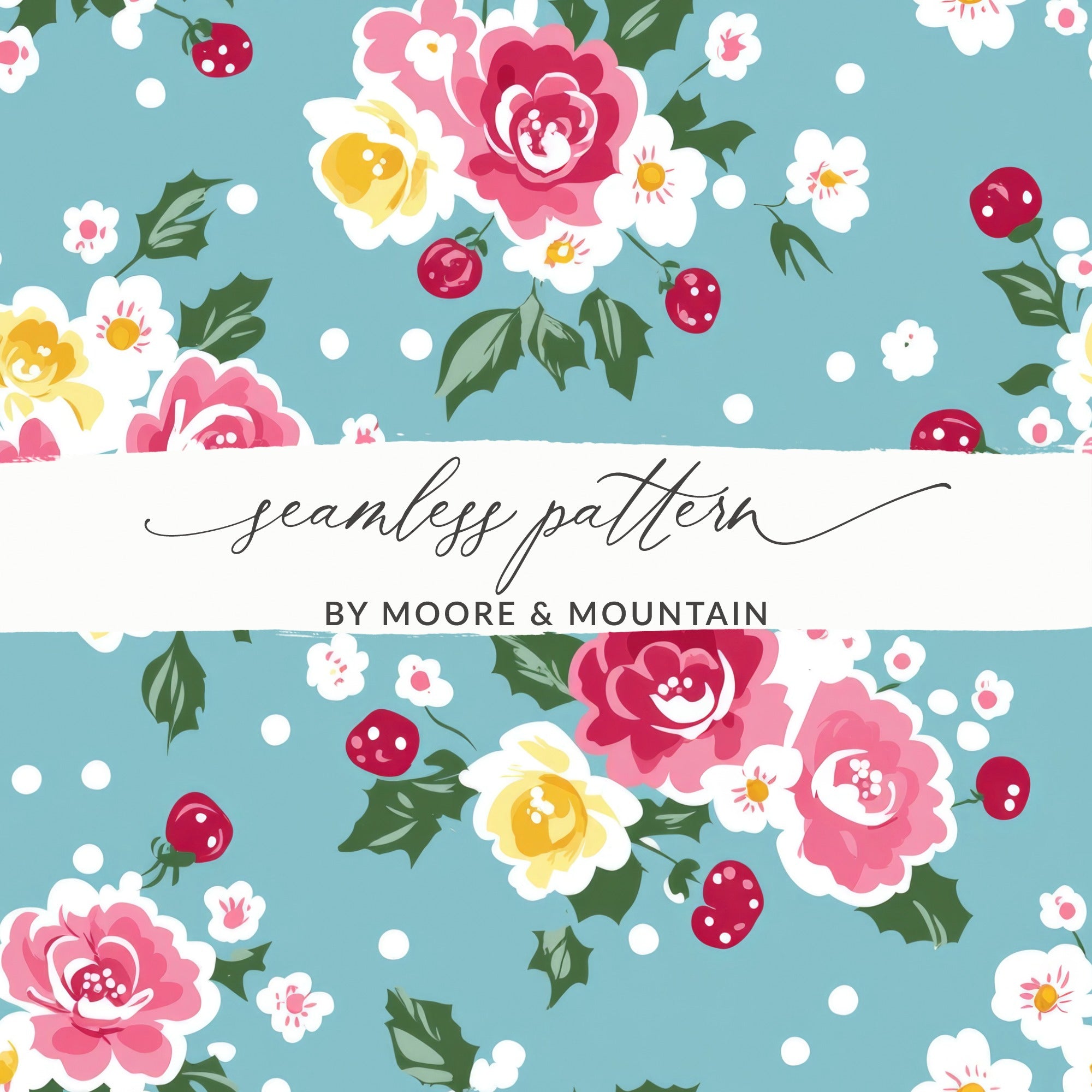 Floral Seamless Pattern by Moore & Mountain
