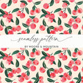 Peach and Green Seamless Pattern by Moore & Mountain Design