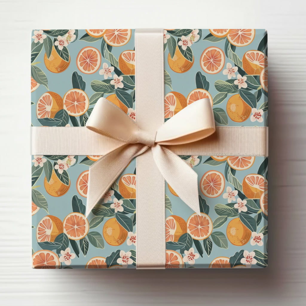 Citrus Fruit Themed Decorative Gift Wrap for All Occasions
