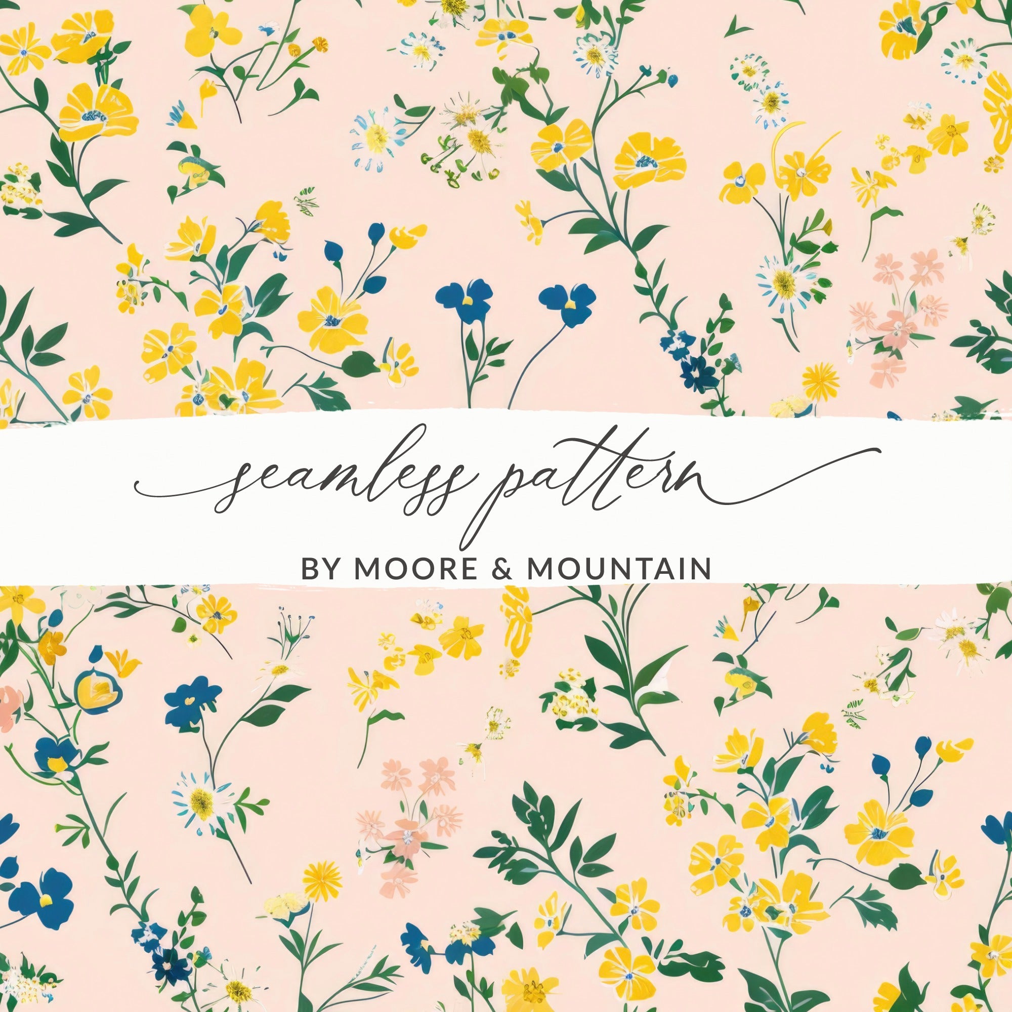 Floral Seamless Pattern by Moore & Mountain Print