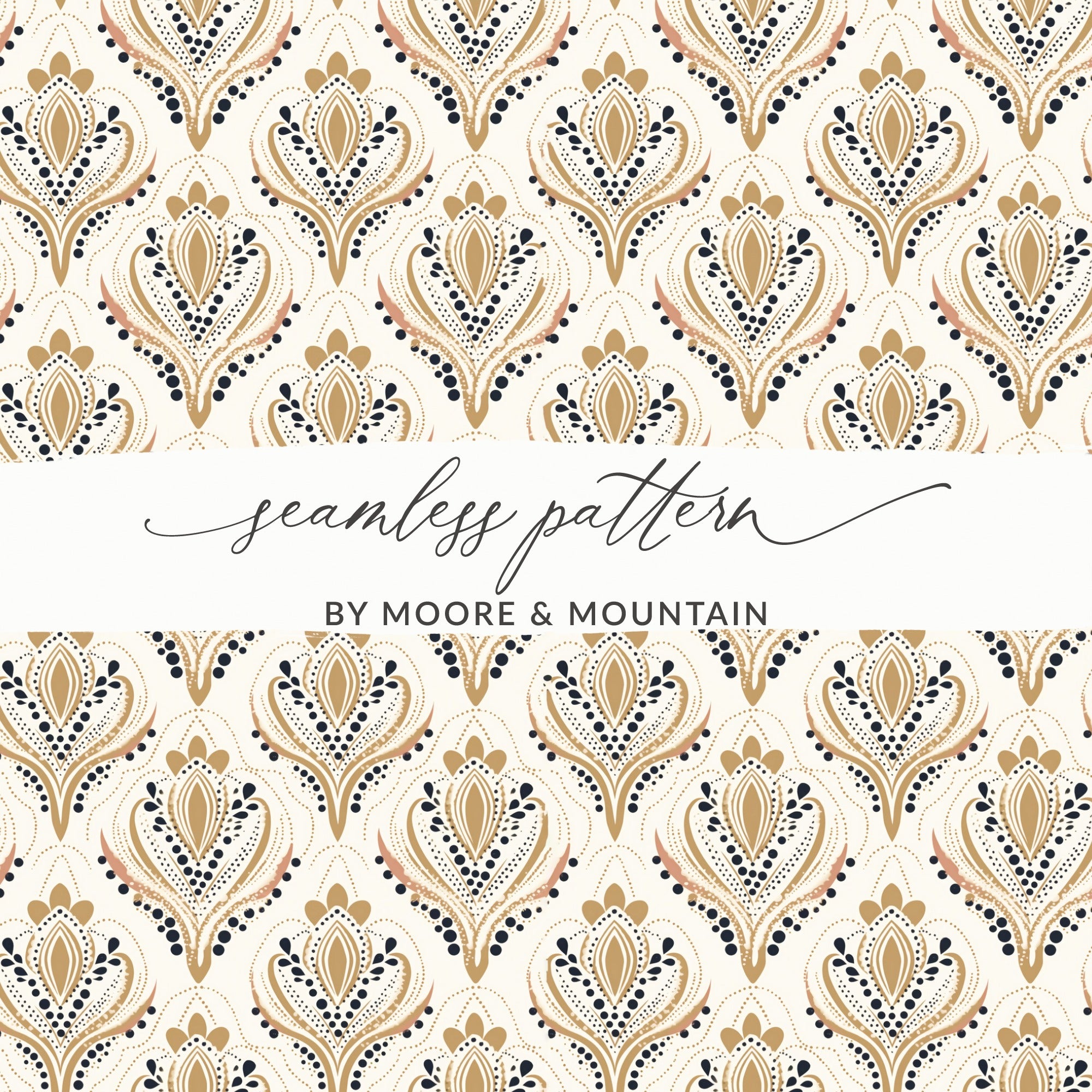 Elegant Gold and Black Seamless Pattern Design