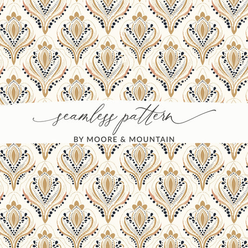 Elegant Gold and Black Seamless Pattern Design