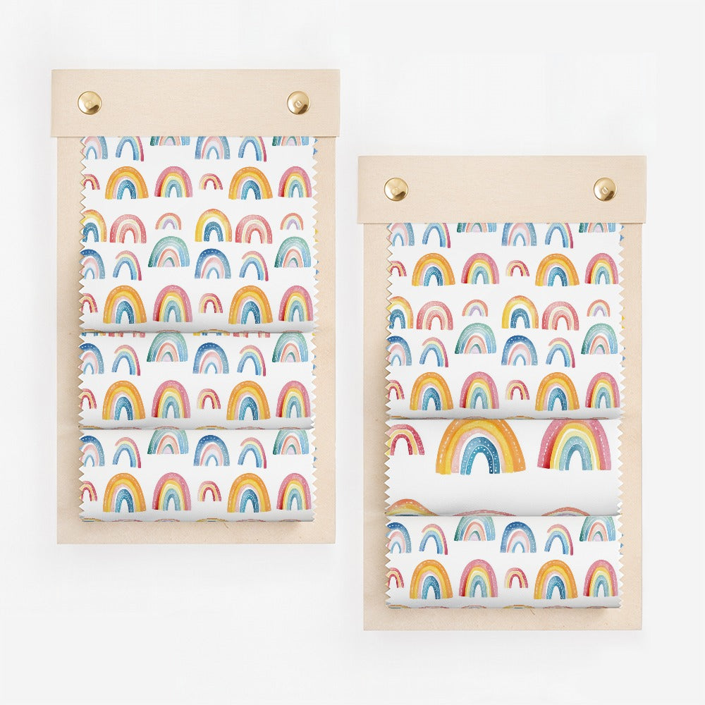 Rainbow Patterned Fabric Sample Display