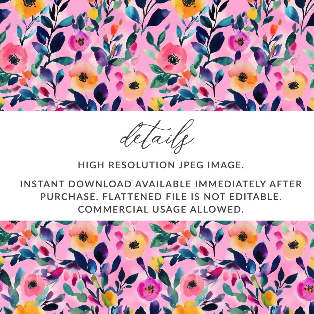 High Resolution Floral Watercolor Instant Download Art