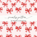 Red Bow Seamless Pattern by Moore and Mountain