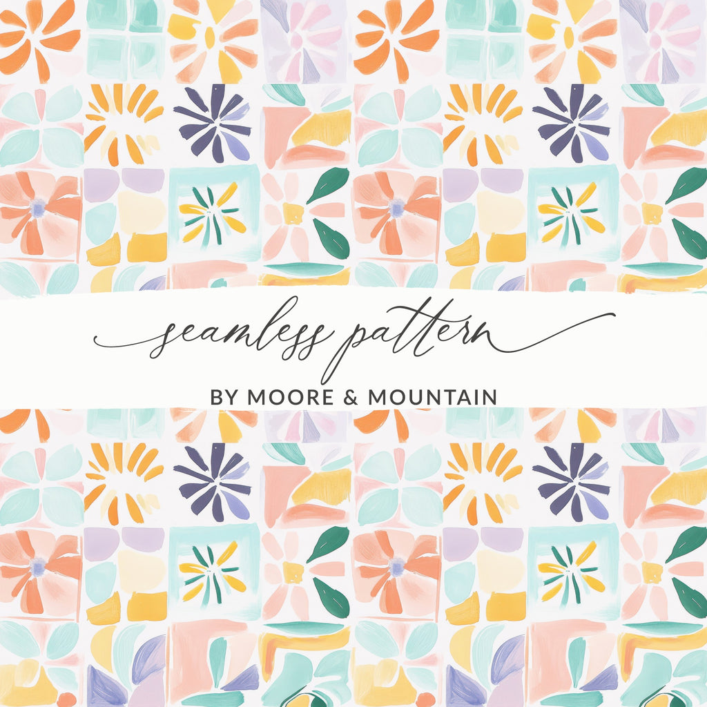 Abstract Pastel Floral Seamless Pattern BY MOORE & MOUNTAIN product type
