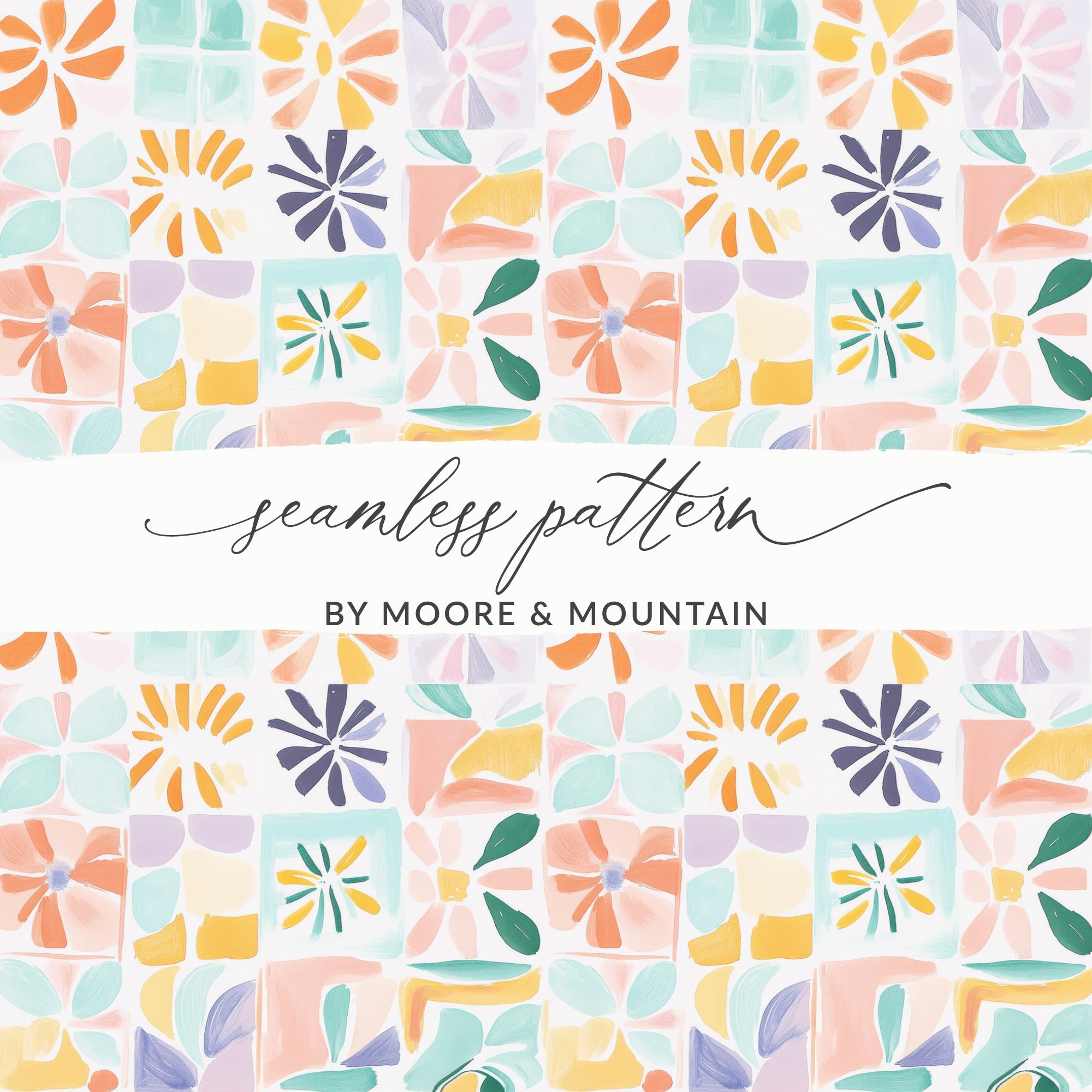 Abstract Pastel Floral Seamless Pattern BY MOORE & MOUNTAIN product type