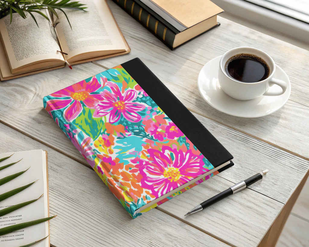 Vibrant Floral Pattern Hardcover Notebook Product
