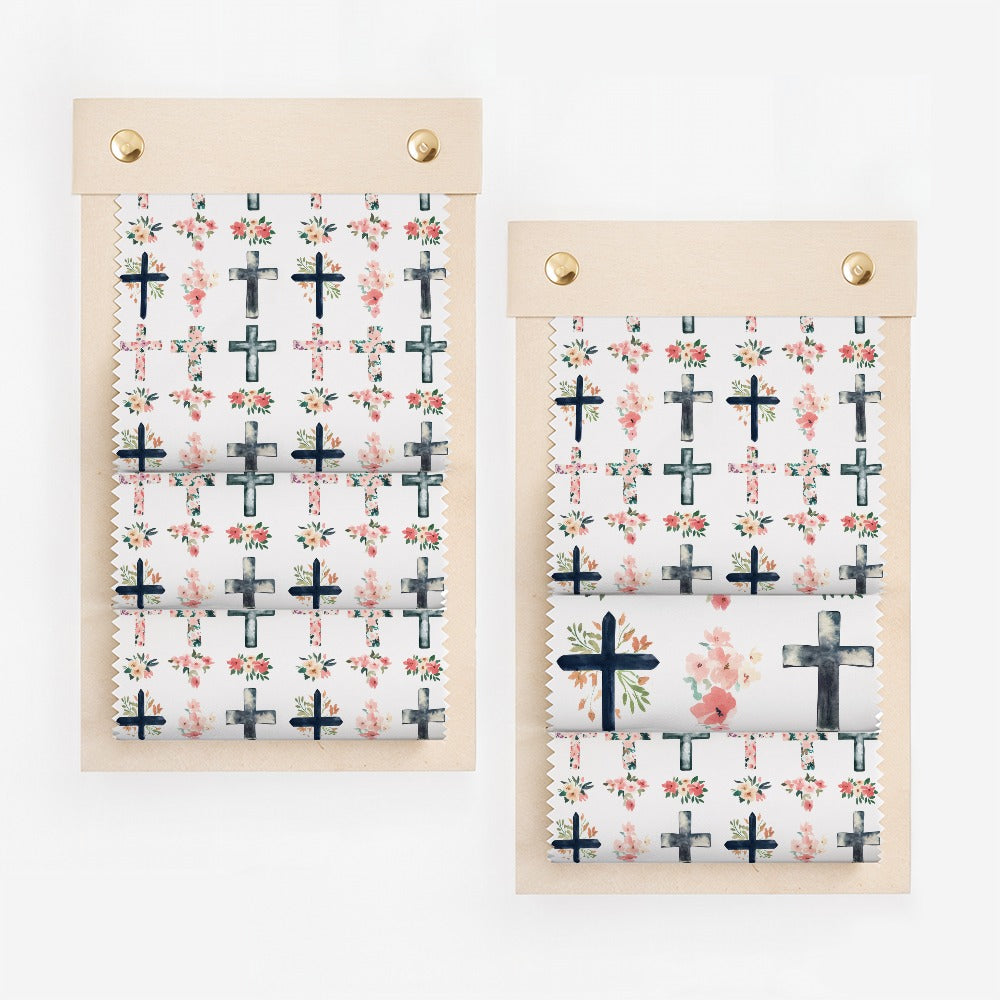 Floral Cross Pattern Decorative Wall Hanging Artwork