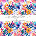 Vibrant Floral seamless pattern BY MOORE & MOUNTAIN product type
seamless pattern, watercolor floral, vibrant flowers, colorful design, abstract art, botanical print, Moore Mountain, digital paper, fabric design, surface pattern, artistic print, summer flowers, spring blooms, bright colors, artistic pattern, nature inspired, hand painted, floral artwork, textile pattern, creative design