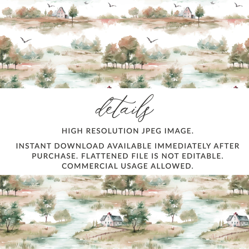 High Resolution JPEG Pastoral Landscape Instant Download